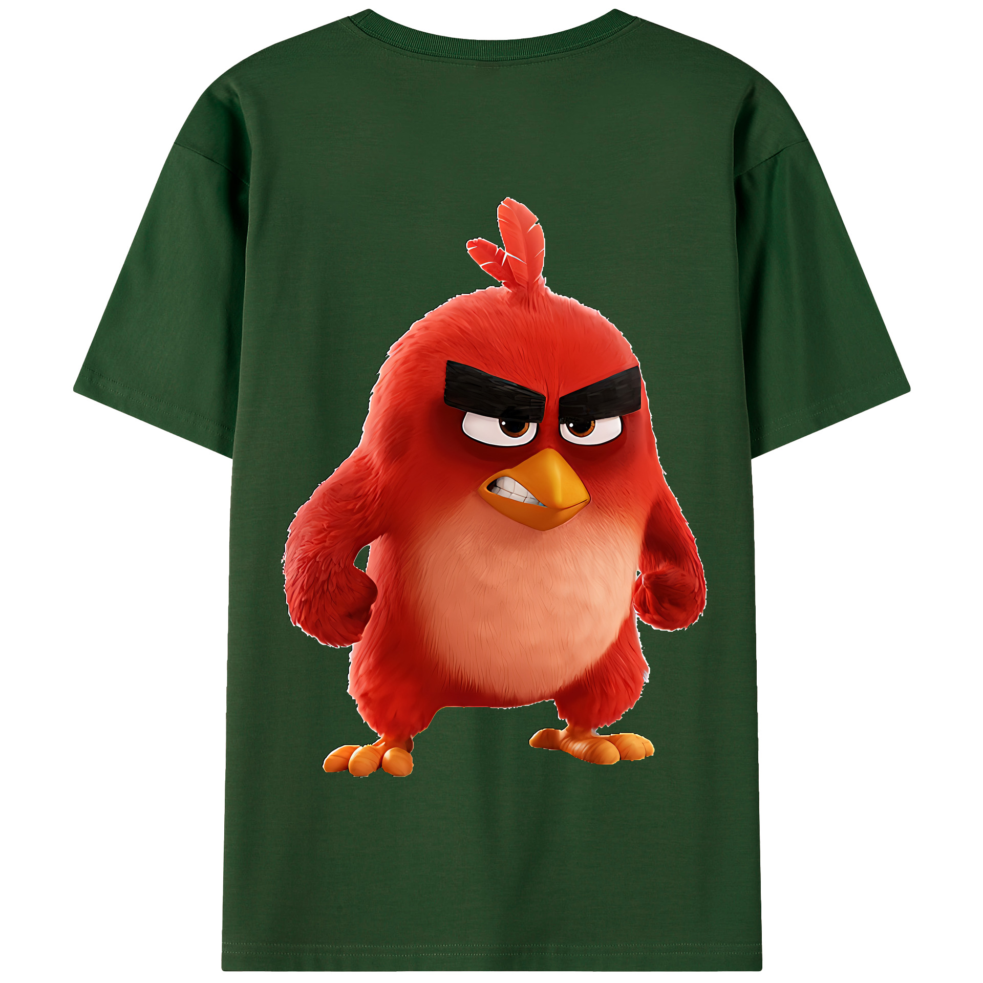 （画像用） Angry Birds アングリーバード 綿100％半袖Tシャツ（背面プリント）